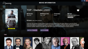 Selecting a movie from the 8K VIP Library